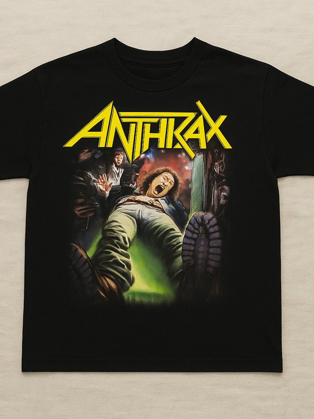 Anthrax Heavy Metal Graphic Tee | Vintage Band Black T-Shirt | Rock Music Shirt